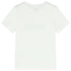 Boys White Logo T-Shirt, 5, hi-res